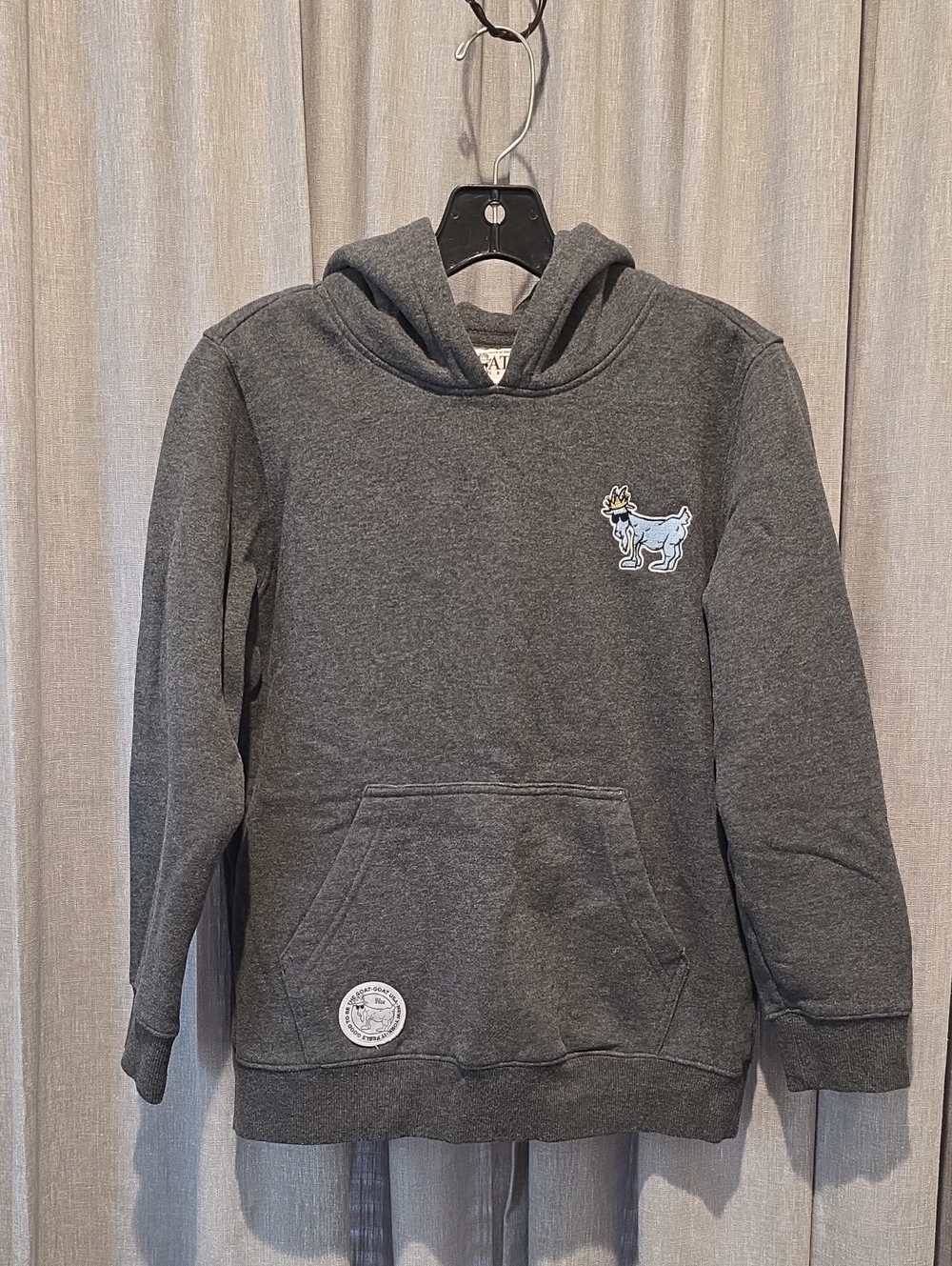 Goat USA Charcoal Gray Youth Hoodie with Goat Embroidered Logo